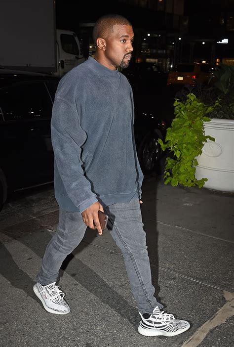 kanye west wearing yeezy 350.